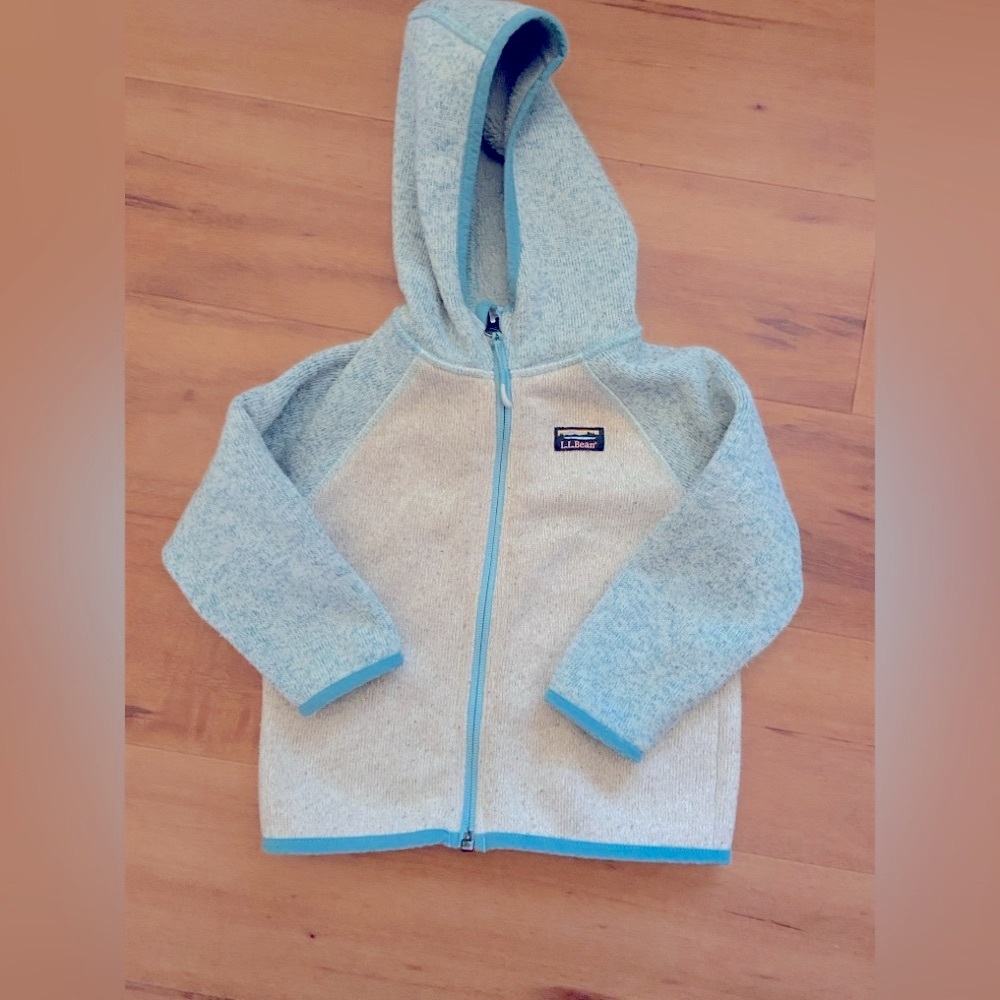 L.L. Bean Full Zip Fleece Hooded Jacket size 12-18 month